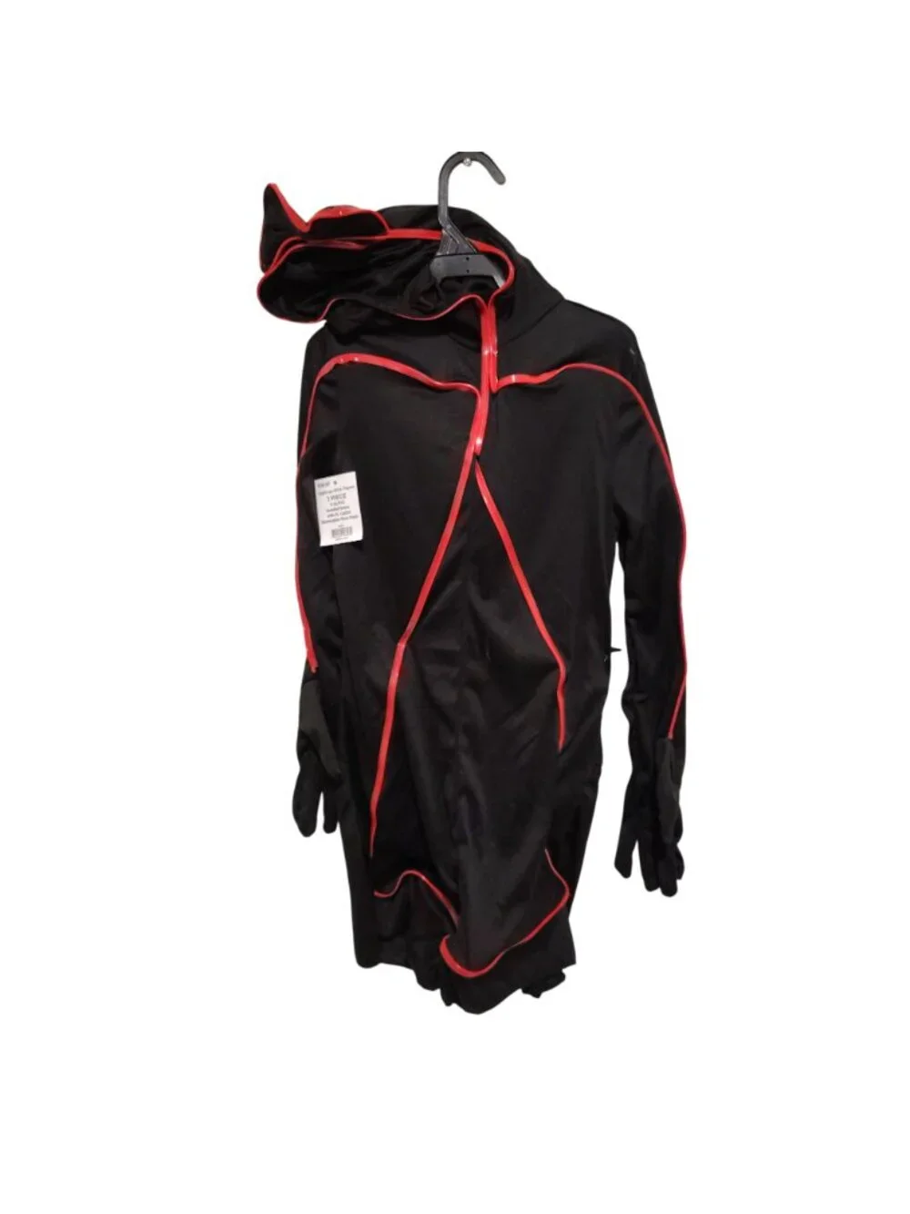 Celebrate Girls S (6/6X) EL Light-Up Stick Figure Hooded Dress Halloween Costume